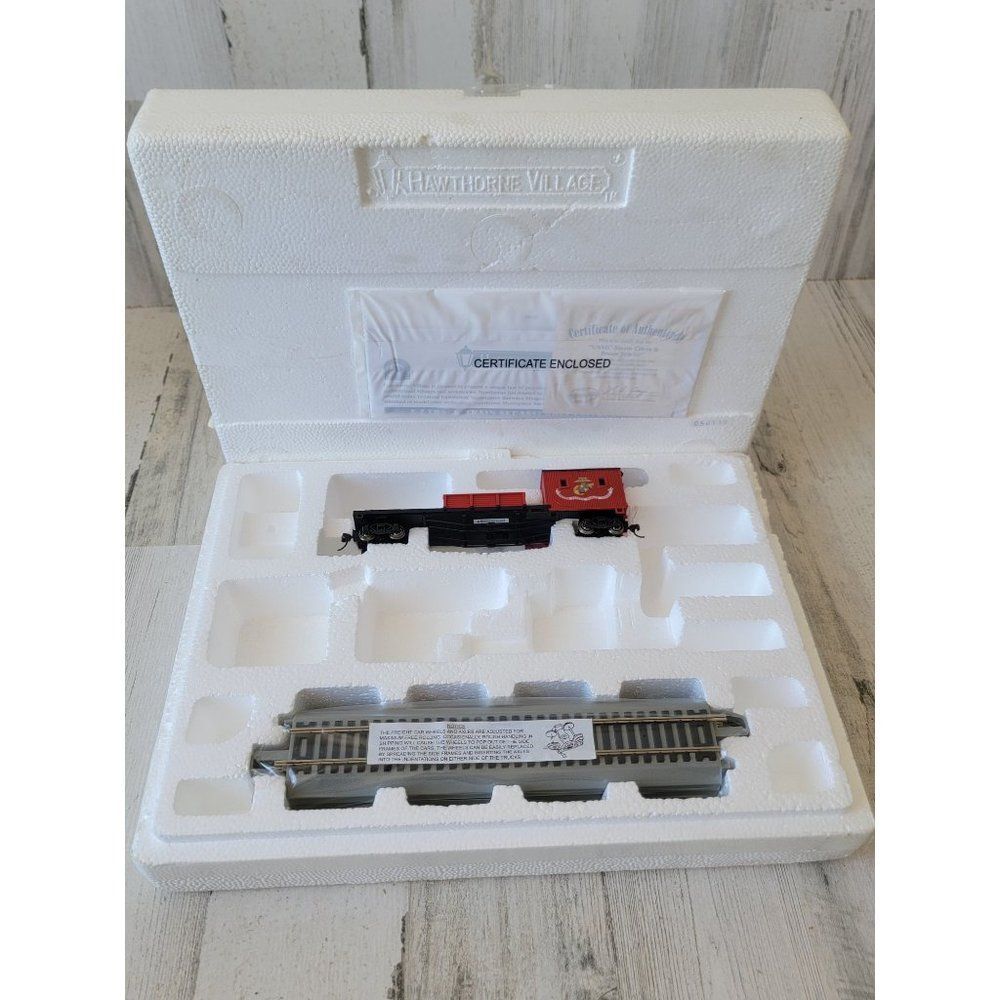 Hawthorne USMC Boom Tender village train xmas steam crane